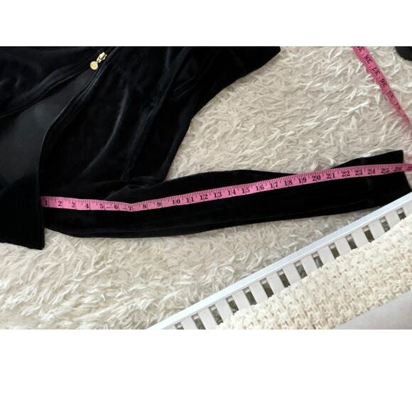 Nike Women's Size M Black Velour Zip Up Ribbed Collar Track Jacket #0611 - Picture 11 of 11